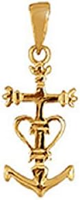 Helios Pendant Religion Cross CAMARGUAISE Jewellery – Gold Plated – New