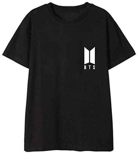 SERAPHY Unisex KPOP BTS T-Shirt Bangtan Boys Love Yourself Birthday BTS Tshirts Suga Jin Jimin Jung Kook J-Hope Rap-Monster V Schwarz M