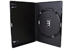Trade Media Custodie Amaray Autentiche per DVD Singolo Nere con Costola da 14mm Pacco da 10