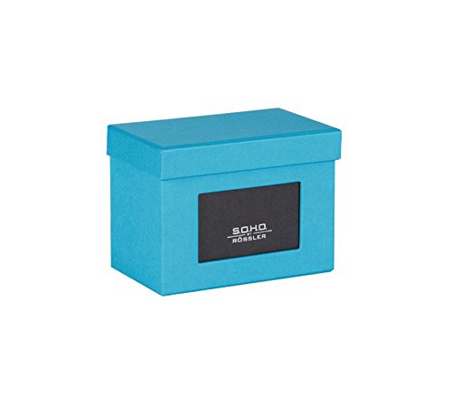 Rössler SOHO 1325452485 - Archivador para Fotos con Ventana para Etiqueta,16,5 x 12.5 x 10 cm, color azul