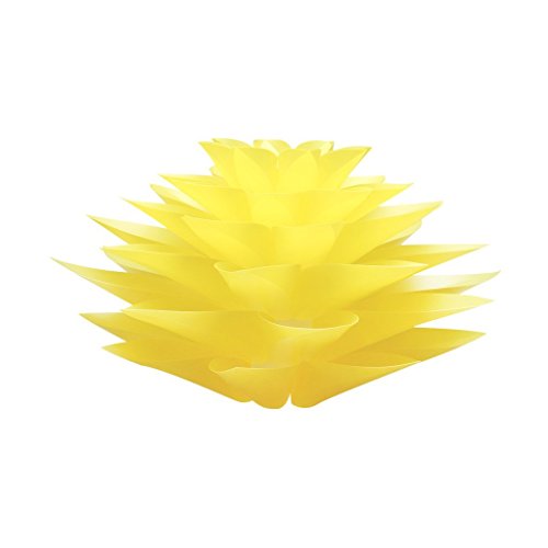 Excerando Decke hängende DIY IQ Puzzle Lotus Flower Lampenschirm Kit Wohnzimmer Esszimmer Dekor Beleuchtung, Durchmesser 53 cm(Gelb) - 3