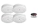 Produktbild SMARTWARES 4er-Set Rauchmelder reinweiß mit Magnethalter, 85dB Alarm, RM149 RMAG2
