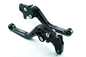 AOW Bikes Yamaha FZ FAZER Moxi Short Adjustable Brake Clutch Levers (Black)