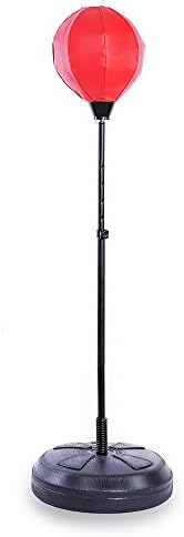 YOOYOO Kids Adjustable Velocity Boxing Reflex Hand Pump Punching Speed Bag with Gloves