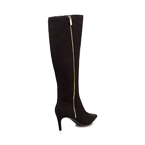 J By Jasper Conran Womens Black Suedette Zip Detail Knee High Boots 7