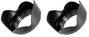 Boosty 2 Pcs 58mm Reversible Lens Hood Combo Screw Mount Petal Crown Flower Shape for Canon eos Rebel 18-55MM 55-250MM Lens (Pack of 2)