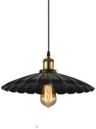 DPG Lighting Vintage Pendant Lght Fixture Black Countryside Antique Lamp Pendant Lamp the Lotus Shape for Living Room