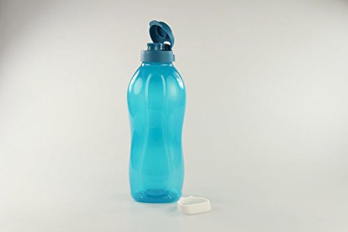 TUPPERWARE To Go Eco 2 L blau+Halter Trinkflasche Clippverschluss Ökoflasche 16906 - 3