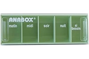 Pilulier Journalier | 5 Cases | Vert Tilleul | Anabox