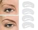 Premium Quality Complete Makeup Make Up Set With Wooden Cosmetic Angled Eyebrow Brush And Eye Brow Shaping Stencils / Shapers / Templates By VAGA