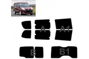 TINTCOM.COM Láminas Solares para Tintar Las Lunas del Coche-Fiat Doblo 2010-... Ventanas Traseras & Luna Trasera (20% Oscuro Ahumado, A-B)