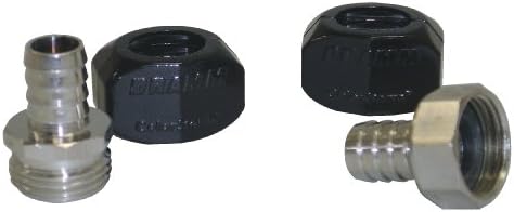 DRAMM22312-5/8-Inch Hose End Mender Set with Nickel Plated Brass and Metal Clamps