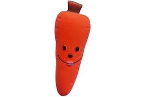 SOCIAL4ANIMAL Juguetes de Verduras para morder con Sonido (Zanahoria), Sonido chirriante para Que muerda tu Mascota y Llamar su atención, con Colores y Forma Divertidos