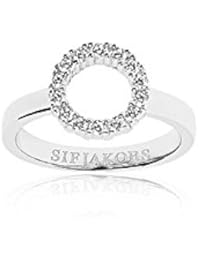 Sif Jakobs anillo Biella Piccolo con circonitas blancas