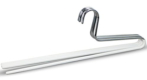 MAWA Trouser Non-Slip Hanger, Set of 4, White
