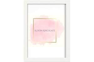 Alison Kingsgate 16x12 Inch Frame White Picture Frames In Multiple Sizes - 16x12 White Frames With Safe Perspex Front & Wall Mounting - 16x12 White Frame - White Photo Frame