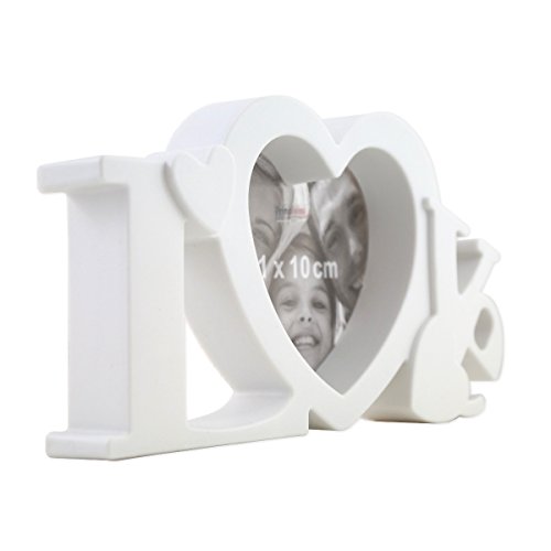 LOVE Bilderrahmen in 3D Optik mit Glasscheibe in Weiß P-336 - 2