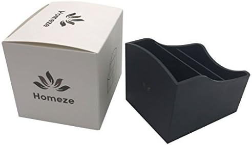 Plastic Holder, Container, Remote control holder, Accessories, Organizer, Caddy TV, Smart TV, with Gift Box by Homeze (Black)