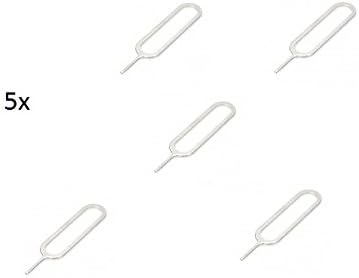 5 x Sim Card Ejector Pin Eject Removal Tool iPhone 3G / 3GS / 4 / 4S / 5 / 5S / 6 / 6 PLUS (Silver)