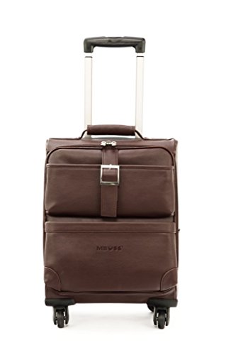 MBOSS Faux Leather 4 wheel 29 Liter Cabin Luggage Trolley bag with Free Laptop Sleeve - ONT_081_Brown RS.5899 (62.00% Off) - Amazon