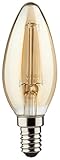 Goldene Retro-LED-Lampe mit innovativer Filament-Technologie