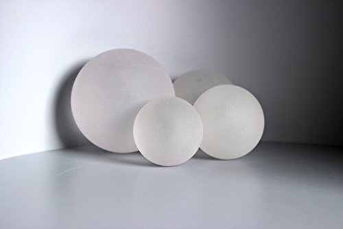1 Bille d'art de 9 cm en verre de Bohême dépoli pour un effet sablé Grande Bille Givrée de 90 mm 1 Bille d'art de 9 cm en verre de Bohême dépoli pour un effet sablé Grande Bille Givrée de 90 mm