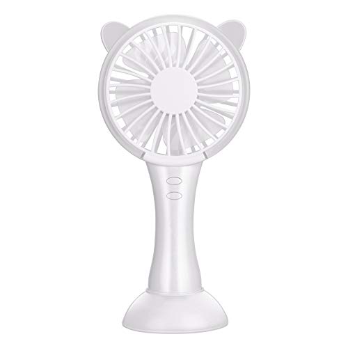 CUSFLYX - Ventilador de mesa con conexión USB, potente y silencioso, para casa, oficina, coche, viajes al aire libre, color violeta