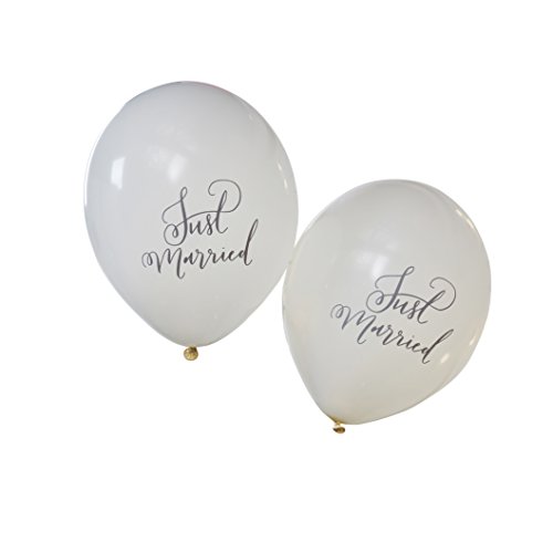 Ballons "Just Married", creme, 10 St. - Luftballons in Cremè mit "Just Married" Aufdruck