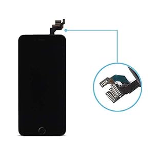 Yodoit Completo Display Per iPhone 6 Nero, 4,7'' Schermo Retina LCD Vetro Touch Screen Digitizer Parti di Ricambio (con Home Pulsante, Fotocamera, Sensore Flex) Utensili Inclusi - immagine 3