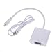Produktbild ForU-1 1080P Micro HDMI auf VGA mit Audio-Video-Konverterkabel (weiß)