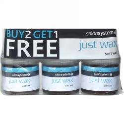 Salon System Just Wax Traditional High Performance Soft Wax for Sensitive Skin 450g, 3 Pack