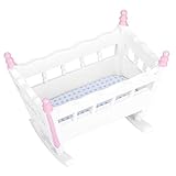 【Regalo perfecto】 La mini cuna de casa de muñecas es un gran regalo para sus hijos en Navidad o cumpleaños. A los niños les encantará.