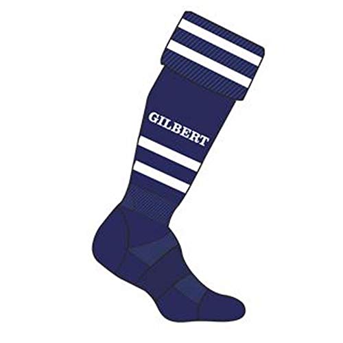 Gilbert - Chaussettes Training Raye Marine Blanc
