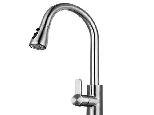 Preisvergleich Produktbild SLCN Wasserhahn Küche Armatur ausziehbar Mischbatterie Edelstahl Einhebelmischer Spültischarmatur Küchenarmatur