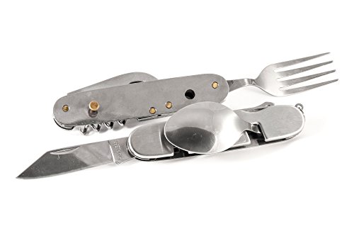 Outent Multi-Tool Edelstahl Ess Klapp Camping Besteck-Set (9-in-1) - 4