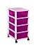 Produktbild Ordnung in Büro, Haushalt & Spielzimmer! Multifunktionaler Rollwagen mit vier gleich großen Schubladen. Schubladen in peppigem Violet! Mit vier leichtängigen Rollen - SUPER!