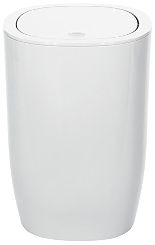 Spirella 1018253 Pure Abfalleimer Badaccessoires, Polystyrene, weiß, 25 x 17 x 17 cm