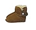 Poppy sheepskin baby booties chestnut colour small 0 - 6 months