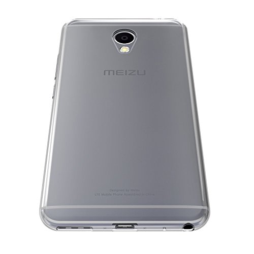 TBOC Pack  Funda de Gel TPU Transparente   Protector Pantalla Vidrio Templado para Meizu M5 - Meilan 5  5 2 Pulgadas   Funda de Silicona Ultrafina y Flexible  Protector de pantalla Resistente a Golpes  Ca  das y Ara  azos 