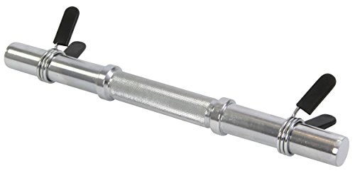 Kurzhantelstangen Paar ( 2 Stück ) Chromhantelstange mit Federverschluss – 35 cm, 38 cm, 40 cm lang Paar, 30 mm Bohrung - 4