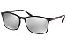 Produktbild Prada unisex-adult PS01TS Sonnenbrille w/Hellgrau Spiegel-Silber 56mm Objektiv DG02B0 SPS01T PS 01TS SPS 01T Schwarzer Radiergummi groß