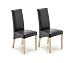 Produktbild Robas Lund Stuhl Polsterstuhl Foxi 2er Set schwarz 47 x 101 x 57 cm FO5PLSX2