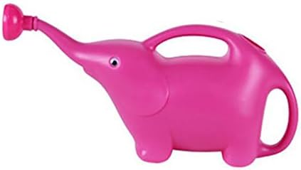 Palazze Drop Resistance Detachable Cartoon Elephant Sprinkling Watering Can (Rose Red)