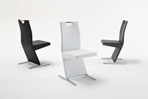 elegante Esszimmerstühle "Image W" im 4er Set, Bezug Kunstleder weiss