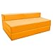 Fold Out Water Resistant Z Bed Sofa in Yellow. Soft, Comfortable & Lightweight with a Removeable Cover