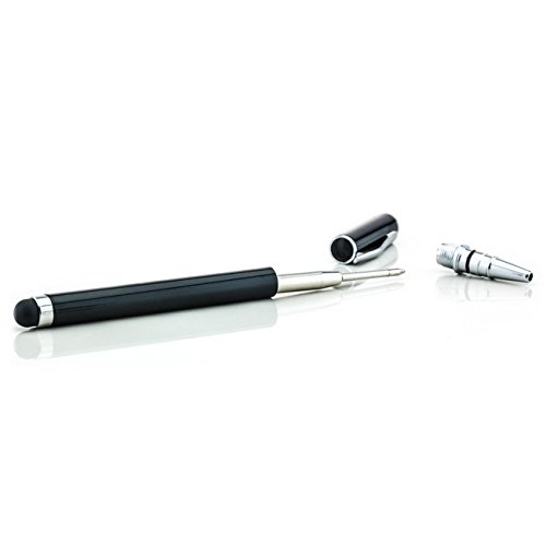 Saxonia Touch Stift Pen Eingabestift Touchpad Touchpen für Berührungsempfindliche Bildschirme von Handy/Smartphone Tablet mit Kugelschreiber chwarz - 3