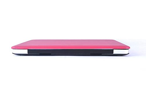 HASESS Seidig Glatt Sanfte Berührung Harte Schale Hülle Abdeckung PU-Leder Coated Snap-on Schale Abdeckung Laptop Folio Haut Hülsen für Apple Macbook Pro 15″ A1286 Glossy Display Nicht-Retina + Klar TPU EU/UK Tastatur Abdeckung + Klar LCD-Schirm-Schutz – Rosa - 5