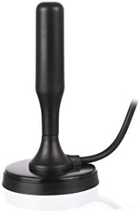 Xoro HAN 100 Active Indoor Antenna magnetic base; copper core (1 M cable with 20 dB Amplifier Bypass Lead, 1 M, Reach, DVB-T / T2 / Black