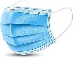 Cotton Disposable Air Pollution & Protection Face Nose Dust Mask with Tie (1, Blue)