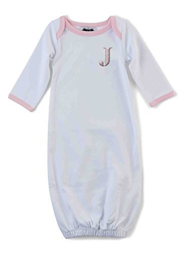 Mud Pie Baby Girl Initial [J] Sleep Gown 0-3M by Mud Pie